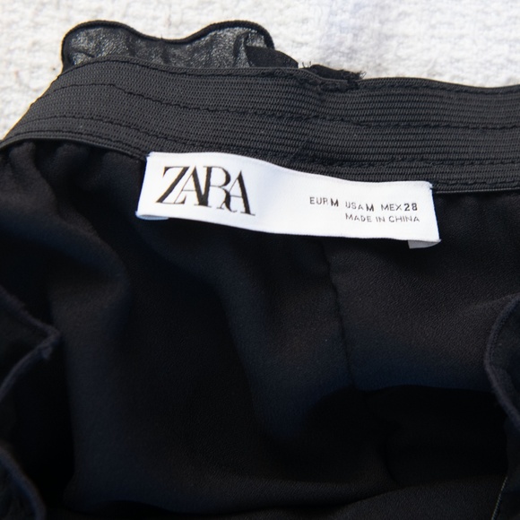 Zara Black Pleated Flow Maxi Skirt - Picture 6 of 14